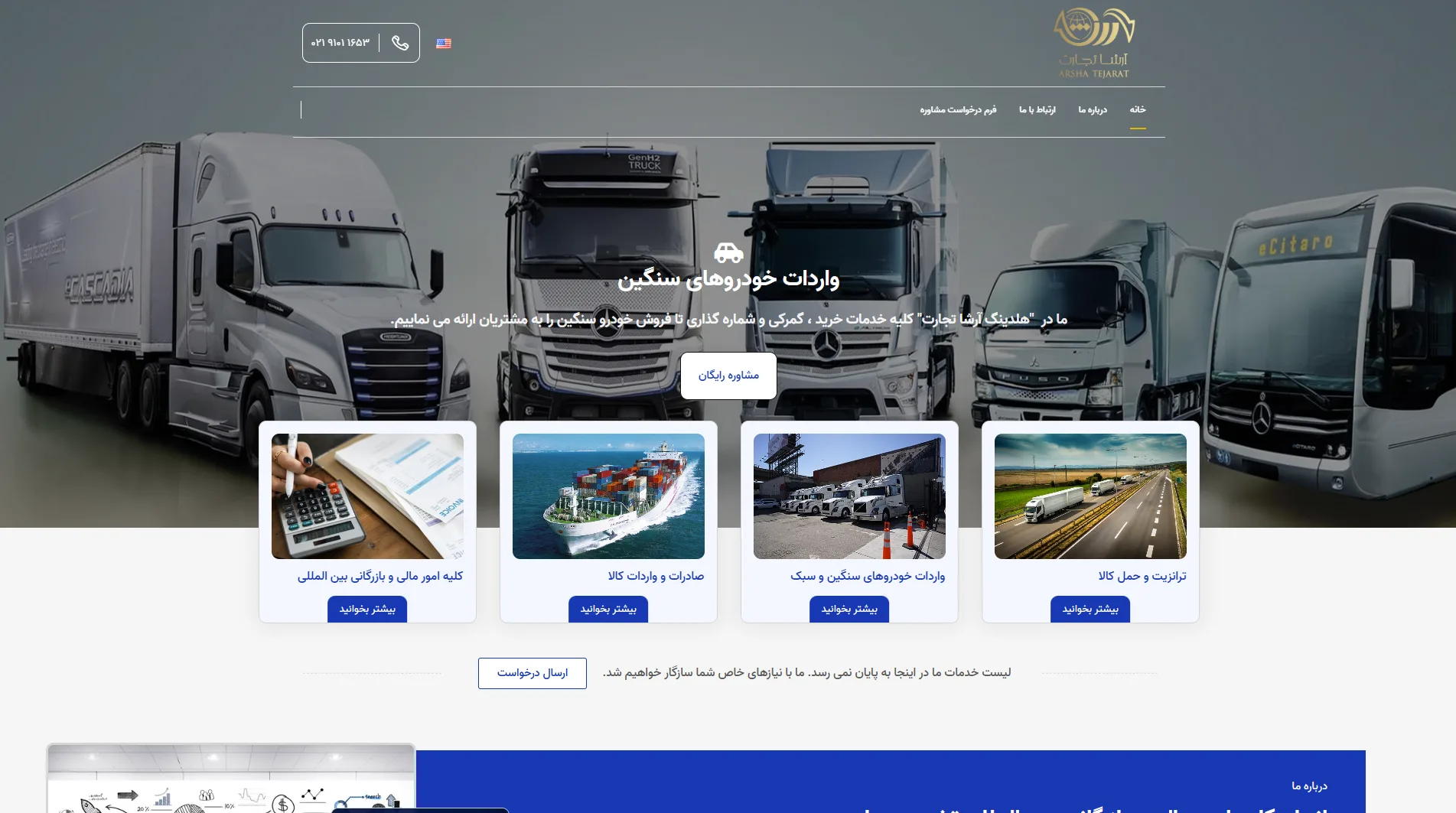 وبسایت شرکتی آرشا تجارت سپنتا