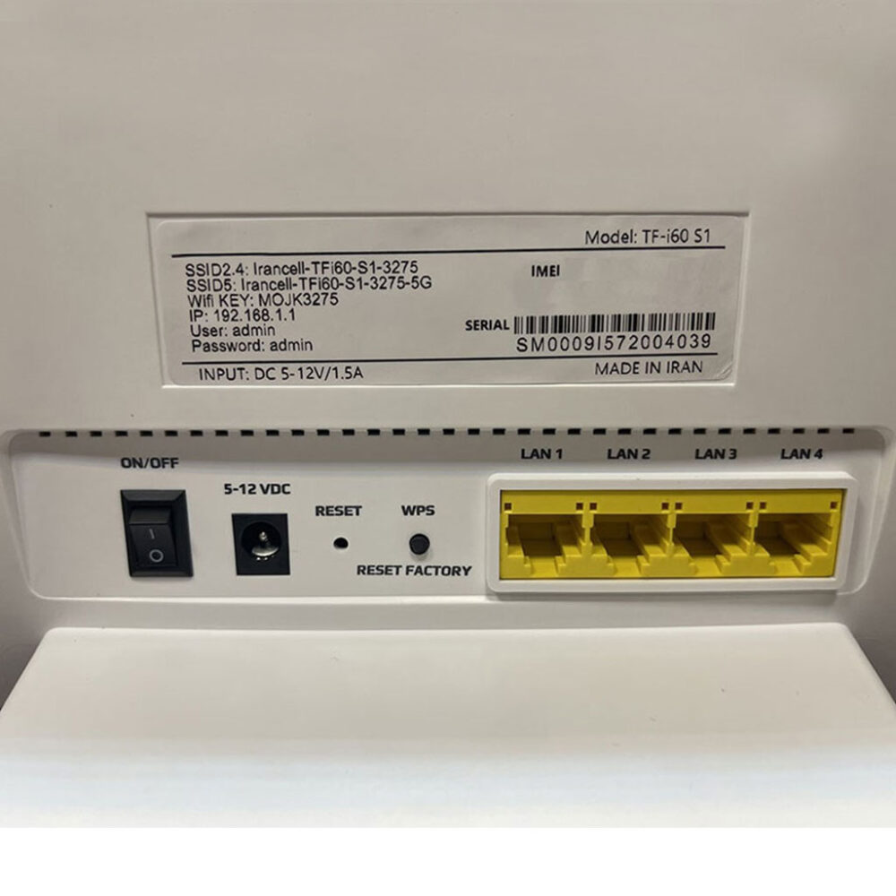 مودم 4G/TD-LTE مدل TF-I60 S1 به همراه 1000 گیگ اینترنت 1 ساله + سیم کارت TD هدیه 4 مودم 4G/TD-LTE مدل TF-I60 S1 به همراه 1000 گیگ اینترنت 1 ساله + سیم کارت TD هدیه